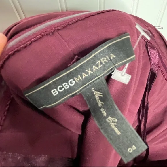 BCBGMaxAzria Plum Brandie Strapless Tiered Dress - Picture 6 of 8